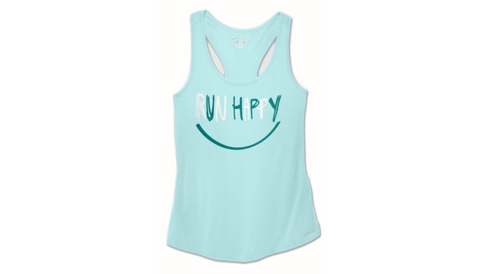 Brooks Distance Women's Tank, Pool/Ocean Smile Run Happy, 2XL, 221260-PL-OCNSMRH-XXL
