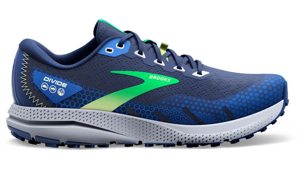 Brooks Divide 3 Running Shoes - Mens, Blue/Green/Grey, 13.0, 1103811D436.130