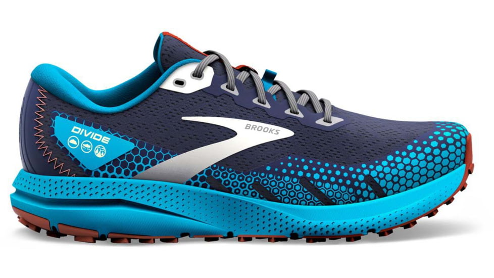 Brooks Divide 3 Running Shoes - Mens, Peacoat/Atomic Blue/Rooibos, 13.0, 1103811D490.130