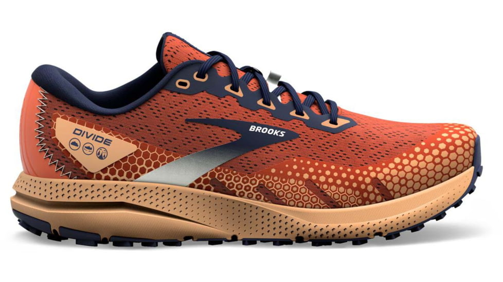 Brooks Divide 3 Running Shoes - Mens, Rooibos/Biscuit/Peacoat, 8.0, 1103811D269.080