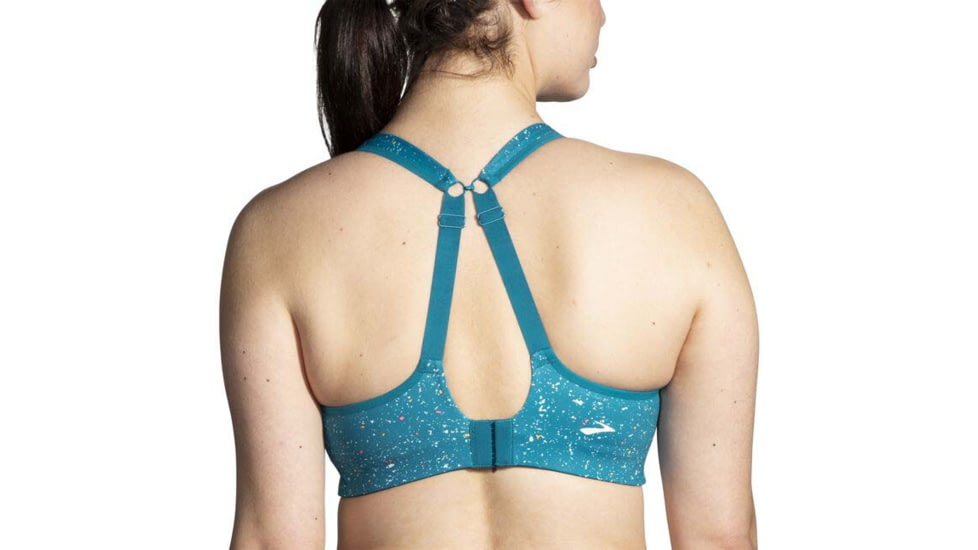 Brooks Drive Convertible Run Bra - Womens, Lagoon Speckle Print, 32DD, 350081464.0322D