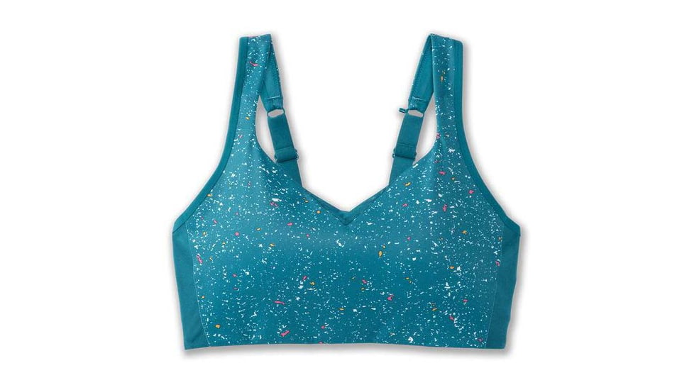 Brooks Drive Convertible Run Bra - Womens, Lagoon Speckle Print, 32DD, 350081464.0322D