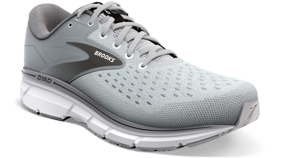 Brooks Dyad 11 Running Shoes - Mens, Extra Wide, Grey/Black/White, 11.5, 1103234E084.115