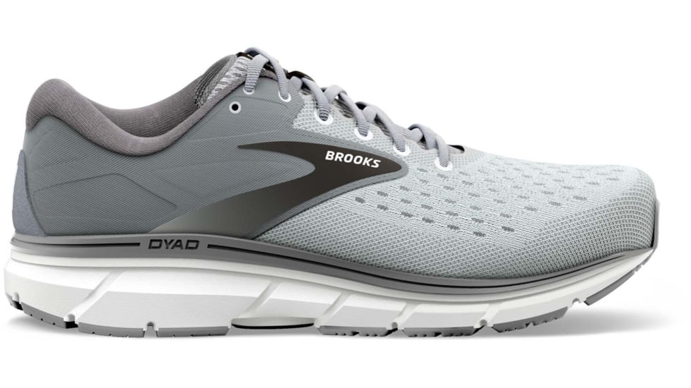 Brooks Dyad 11 Running Shoes - Mens, Extra Wide, Grey/Black/White, 11.5, 1103234E084.115