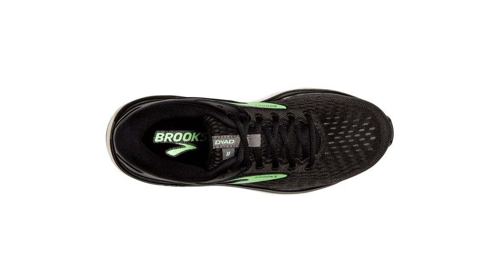 Brooks Dyad 11 Running Shoes - Womens, Extra Wide, Black/Ebony/Green, 7.5, 1203122E082.075