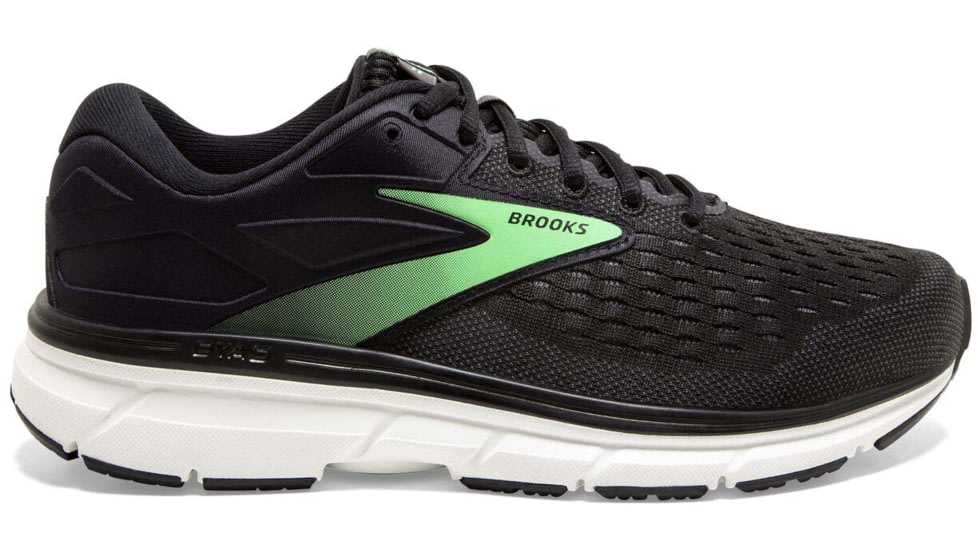 Brooks Dyad 11 Running Shoes - Womens, Extra Wide, Black/Ebony/Green, 7.5, 1203122E082.075