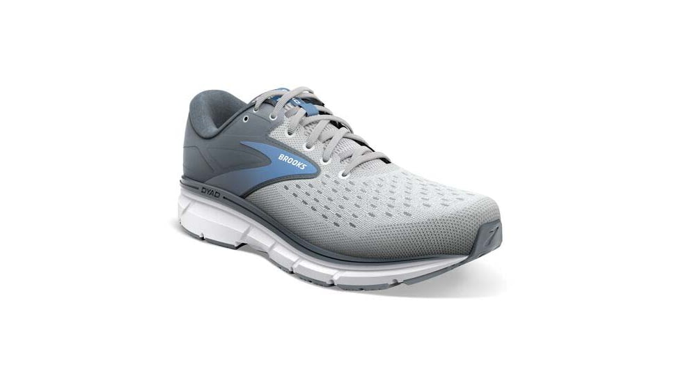 Brooks Dyad 11 Running Shoes - Womens, Wide, Grey/White/Blue, 10.0, 1203121D065.100