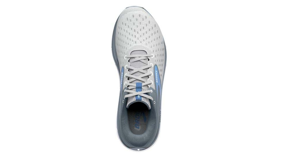 Brooks Dyad 11 Running Shoes - Womens, Wide, Grey/White/Blue, 10.0, 1203121D065.100