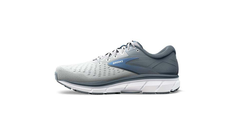 Brooks Dyad 11 Running Shoes - Womens, Wide, Grey/White/Blue, 10.0, 1203121D065.100