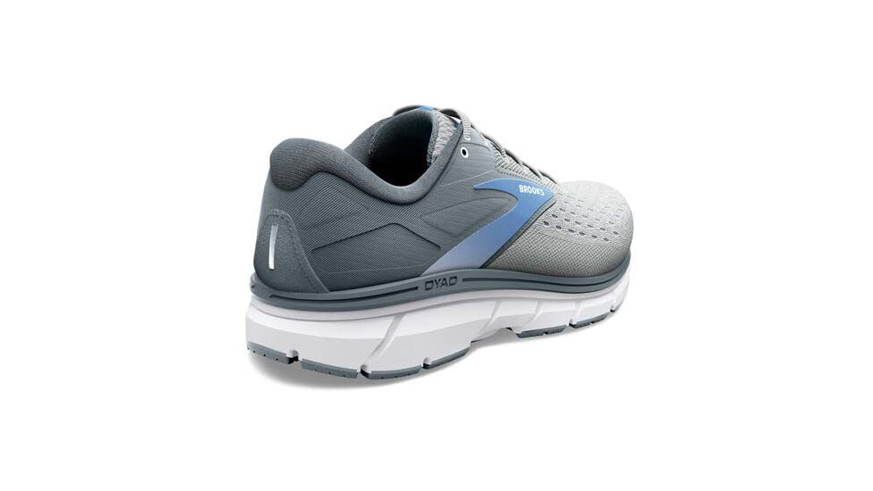 Brooks Dyad 11 Running Shoes - Womens, Wide, Grey/White/Blue, 10.0, 1203121D065.100