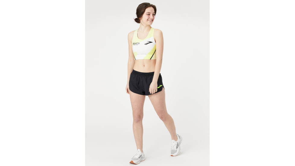 Brooks Elite Crop - Womens, Beasts Gradient Print, S, 221538780.025