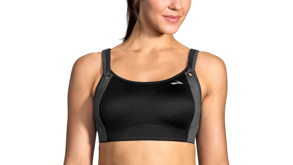 Brooks Moving Comfort Fiona Bra - Women's, Black/Asphalt, 32-D, 350064019.0321D