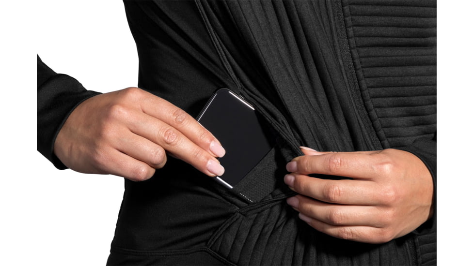 Brooks Fly-By Hoodie - Womens, Black, XS, 221379001.02