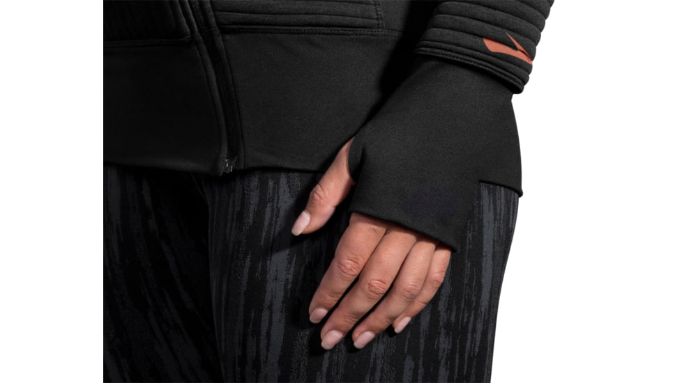 Brooks Fly-By Hoodie - Womens, Black, XS, 221379001.02