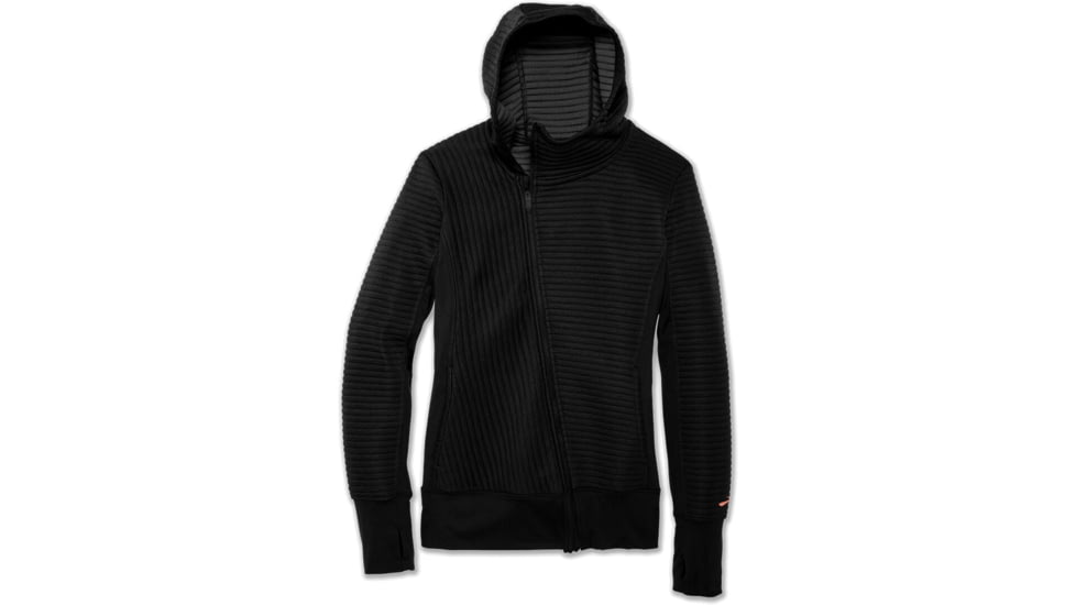 Brooks Fly-By Hoodie - Womens, Black, XS, 221379001.02
