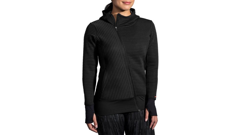 Brooks Fly-By Hoodie - Womens, Black, XS, 221379001.02