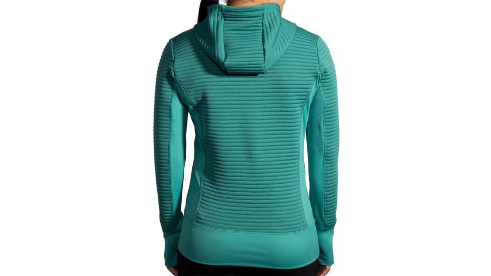 Brooks Fly-By Hoodie - Womens, Teal, L, 221379426.035