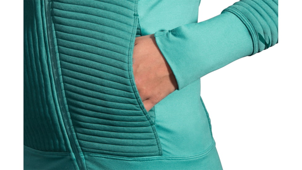 Brooks Fly-By Hoodie - Womens, Teal, L, 221379426.035
