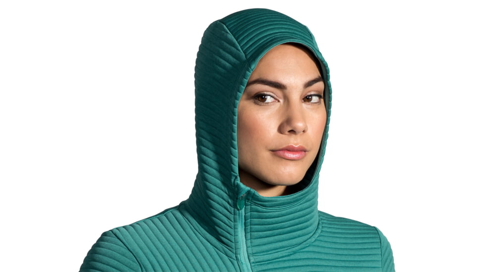 Brooks Fly-By Hoodie - Womens, Teal, L, 221379426.035