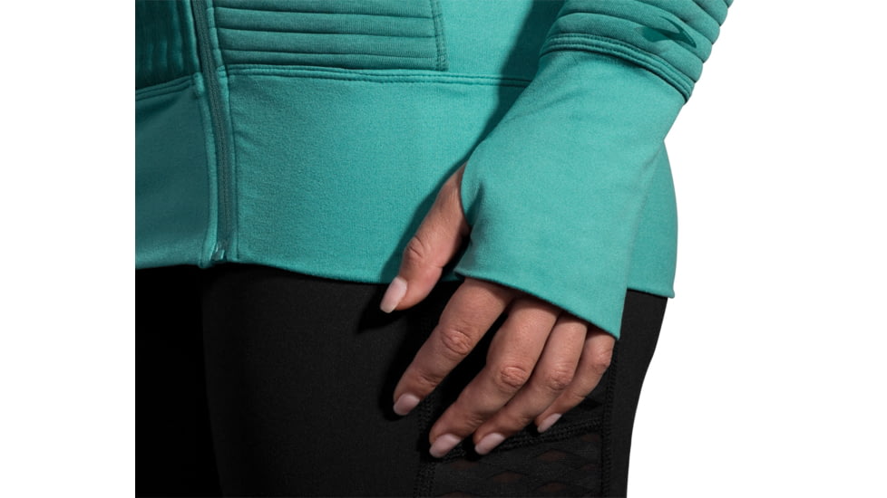 Brooks Fly-By Hoodie - Womens, Teal, L, 221379426.035