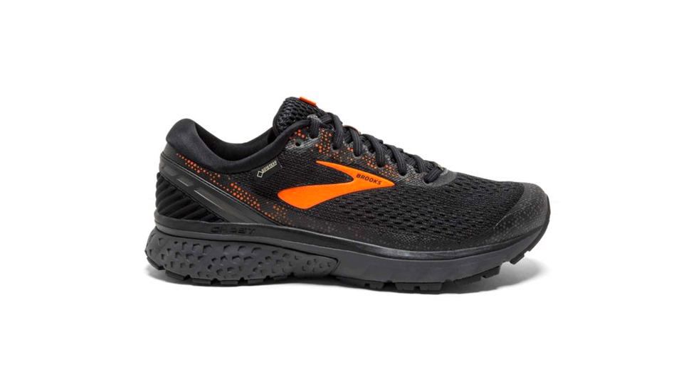 Brooks Ghost 11 GTX Road Running Shoes - Mens, Black/Orange/Ebony, Medium, 10 US, 1102871D038.100