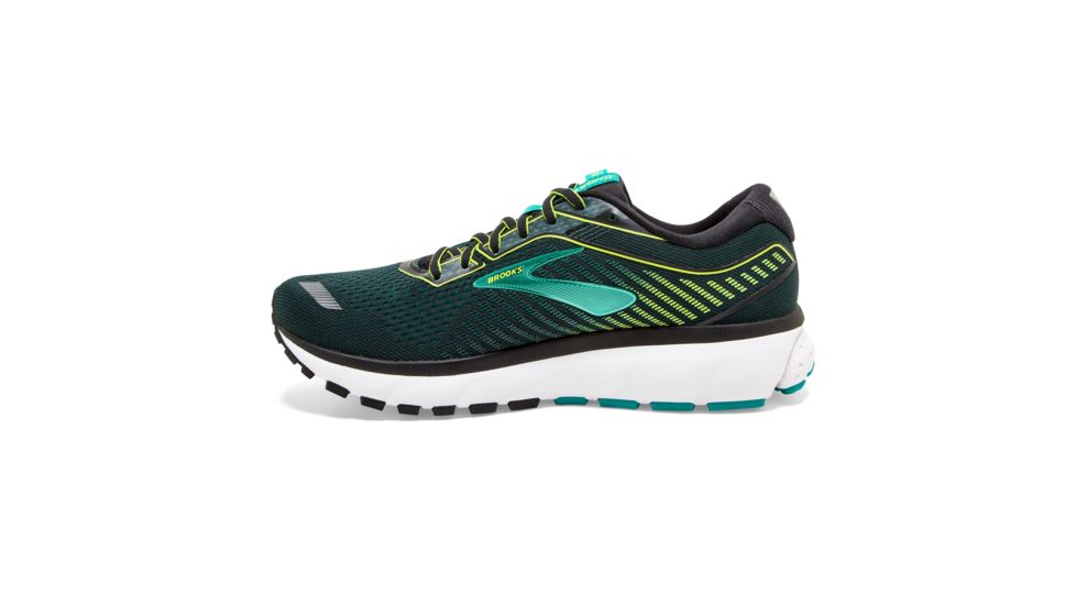 Brooks Ghost 12 Road Running Shoe - Mens, Black/Lime/Blue Grass, Narrow, 8.0, 1103161B018.080