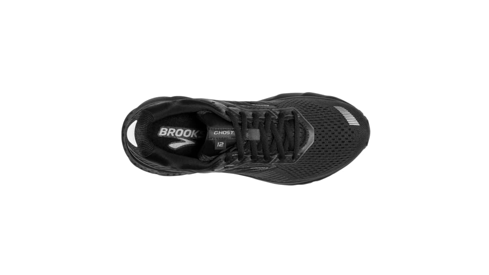 Brooks Ghost 12 Road Running Shoe - Womens, Black/Grey, Medium, 5.0, 1203051B040.050