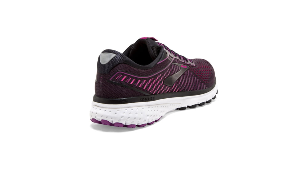 Brooks Ghost 12 Road Running Shoe - Womens, Black/Hollyhock/Pink, 7B, 1203051B063.070