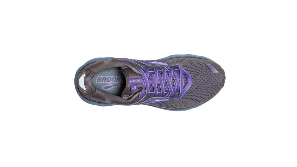 Brooks Ghost 12 Road Running Shoe - Womens, Shark/Violet/Bel Air Blue, Medium, 5.0, 1203051B097.050