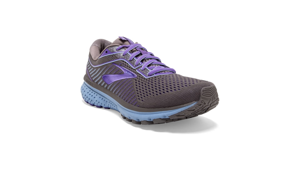 Brooks Ghost 12 Road Running Shoe - Womens, Shark/Violet/Bel Air Blue, Medium, 5.0, 1203051B097.050