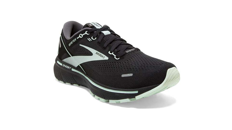 Brooks Ghost 14 GTX Running Shoes - Womens, Medium, Black/Blackened Pearl/Aquaglass, 6.5, 1203551B015.065