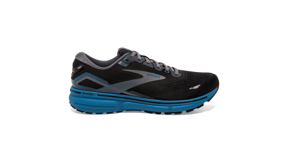Brooks Ghost 15 Running Shoes - Mens, Black/Blackened Pearl/Blue, 10.0, 1103931D056.100
