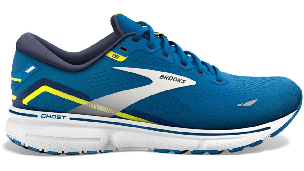 Brooks Ghost 15 Running Shoes - Mens, Blue/Nightlife/White, 9.5, 1103931D482.095