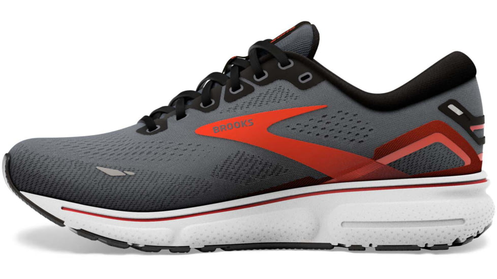 Brooks Ghost 15 Running Shoes - Mens, Ebony/Black/Spicy Orange, 8.0, 1103931D024.080
