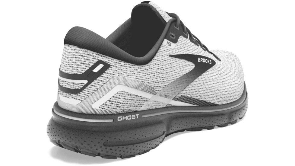 Brooks Ghost 15 Running Shoes - Mens, White/Black, 7.5, 1103931D121.075