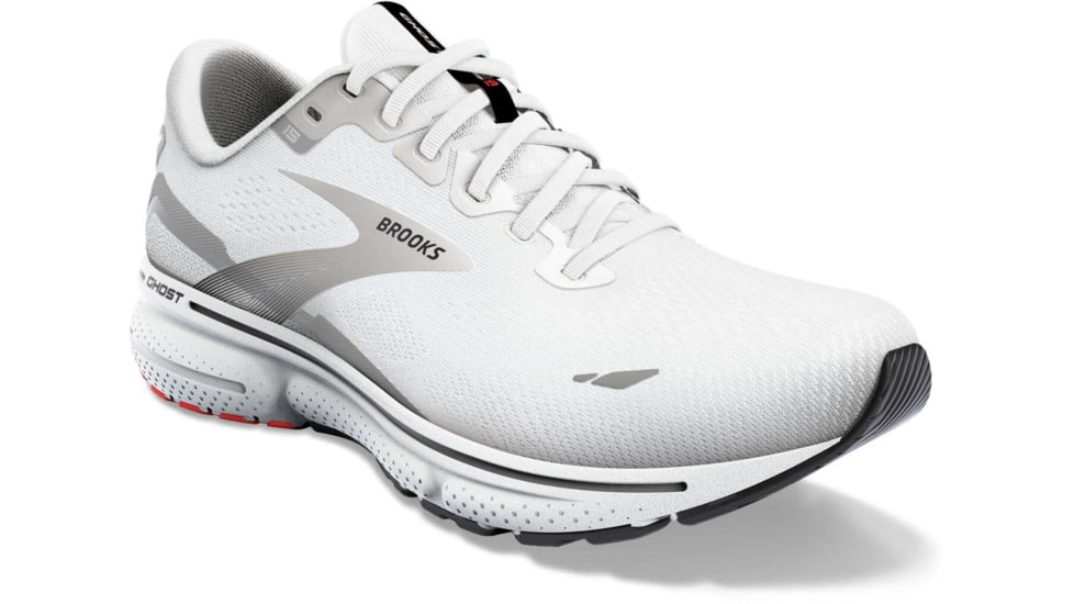 Brooks Ghost 15 Running Shoes - Mens, White/Black/Flame, 15.0, 1103931D184.150
