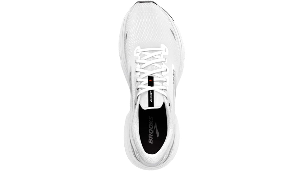 Brooks Ghost 15 Running Shoes - Mens, White/Black/Flame, 15.0, 1103931D184.150
