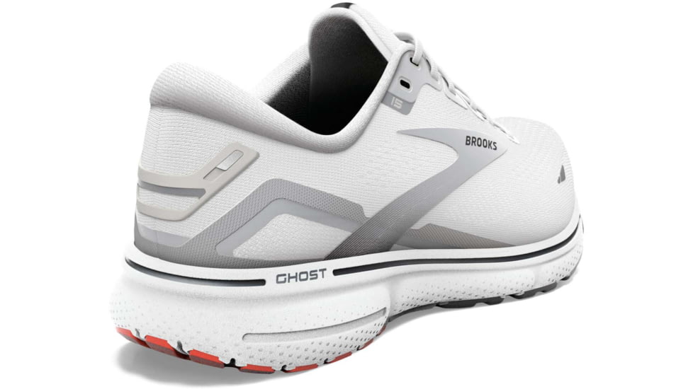 Brooks Ghost 15 Running Shoes - Mens, White/Black/Flame, 15.0, 1103931D184.150