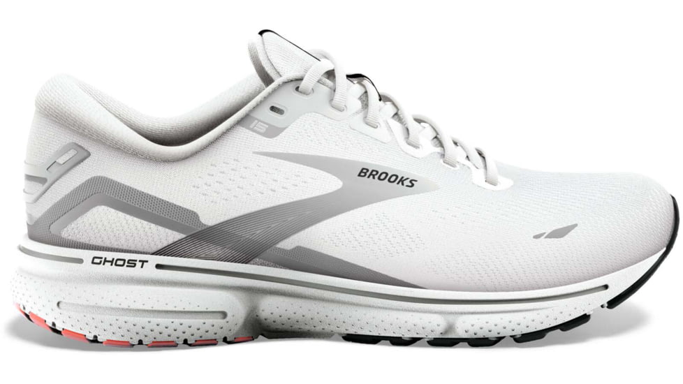 Brooks Ghost 15 Running Shoes - Mens, White/Black/Flame, 15.0, 1103931D184.150