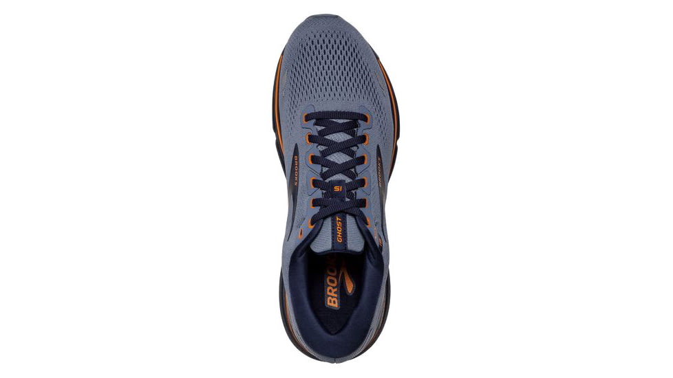 Brooks Ghost 15 Running Shoes - Mens, Wide, Flintstone/Peacoat/Oak, 9.0, 1103932E025.090