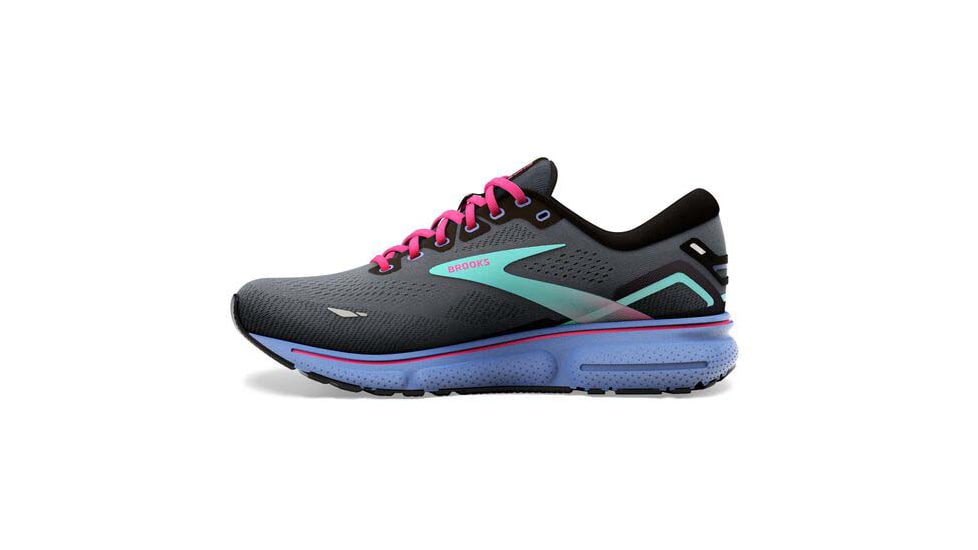 Brooks Ghost 15 Running Shoes - Womens, Medium, Black/Blue/Aruba, 10.0, 1203801B079.100