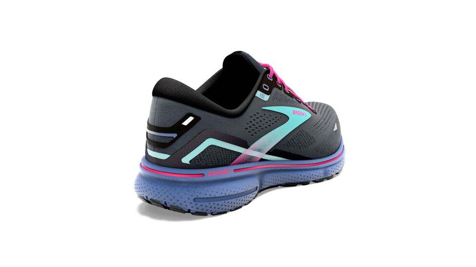 Brooks Ghost 15 Running Shoes - Womens, Medium, Black/Blue/Aruba, 10.0, 1203801B079.100