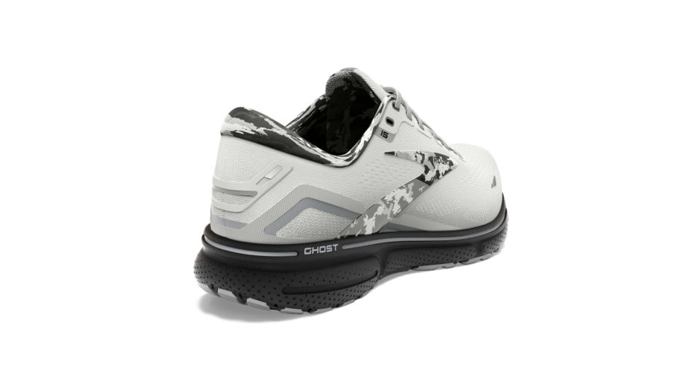 Brooks Ghost 15 Running Shoes - Womens, Medium, White/Ebony/Oyster, 9.5, 1203801B149.095