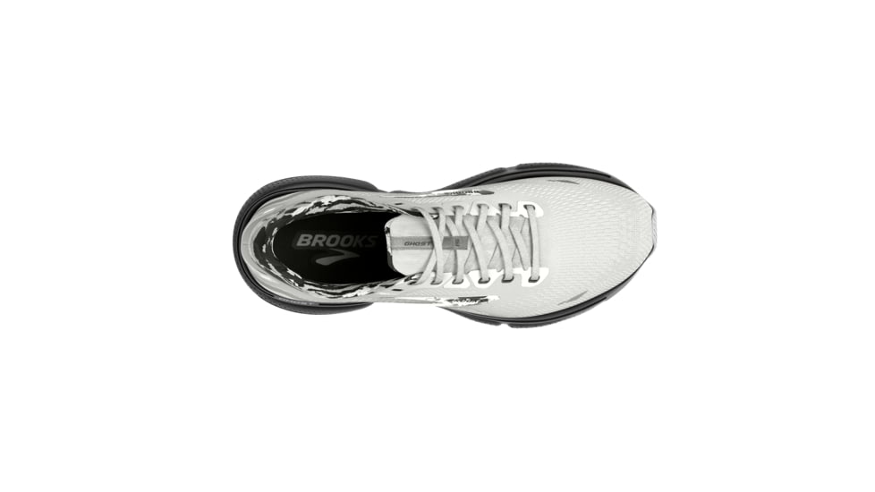 Brooks Ghost 15 Running Shoes - Womens, Medium, White/Ebony/Oyster, 9.5, 1203801B149.095