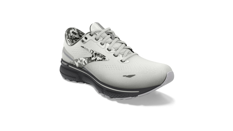 Brooks Ghost 15 Running Shoes - Womens, Medium, White/Ebony/Oyster, 9.5, 1203801B149.095