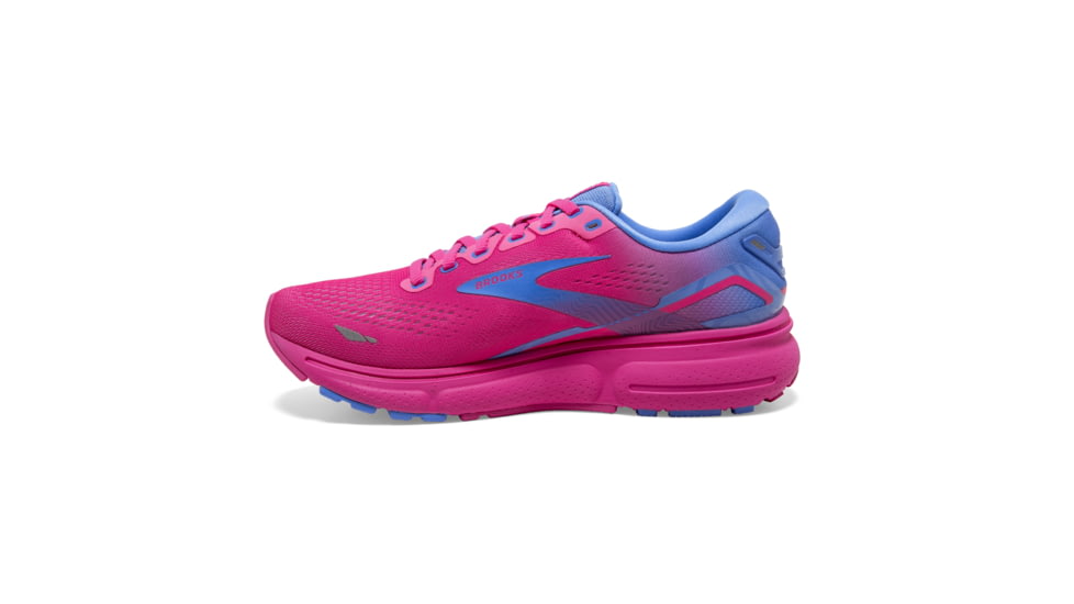 Brooks Ghost 15 Running Shoes - Womens, Pink Glo/Blue/Fuchsia, 6 Narrow, 1203801B606.060