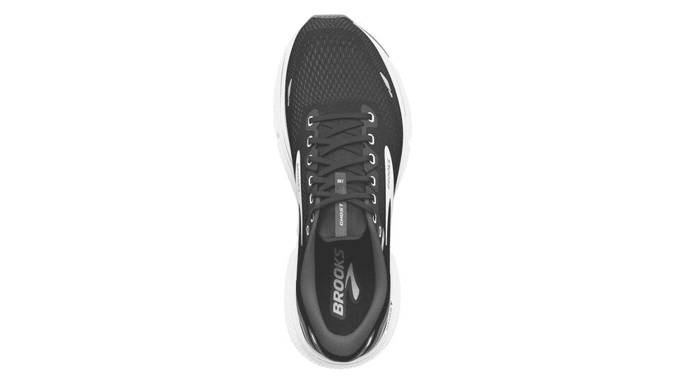 Brooks Ghost 15 Running Shoes - Womens, Medium, Black/Blackened Pearl/White, 11.5, 1203801B012.115