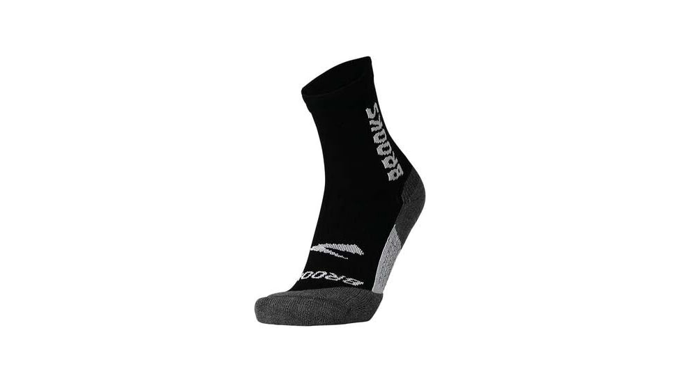 Brooks Ghost Crew Sock, Black/BR Crew, L, 280495039.035