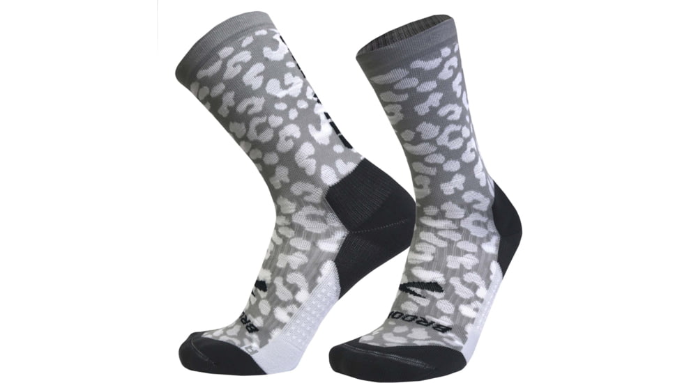Brooks Ghost Crew Sock, Cheetah BW 23, L, 280495186.035