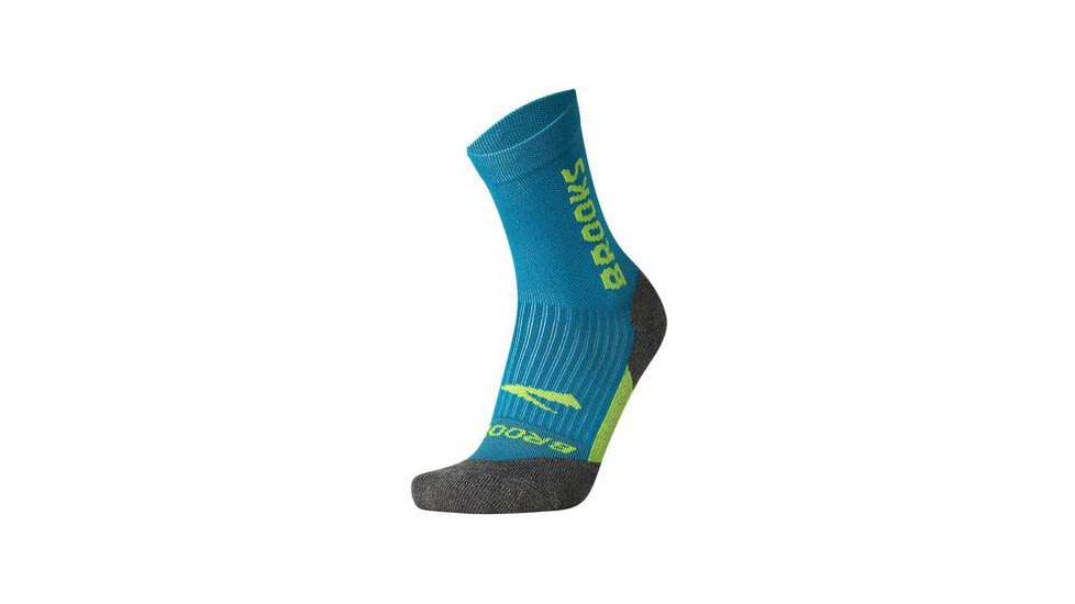 Brooks Ghost Crew Sock, Lagoon/BR Crew, M, 280495497.030